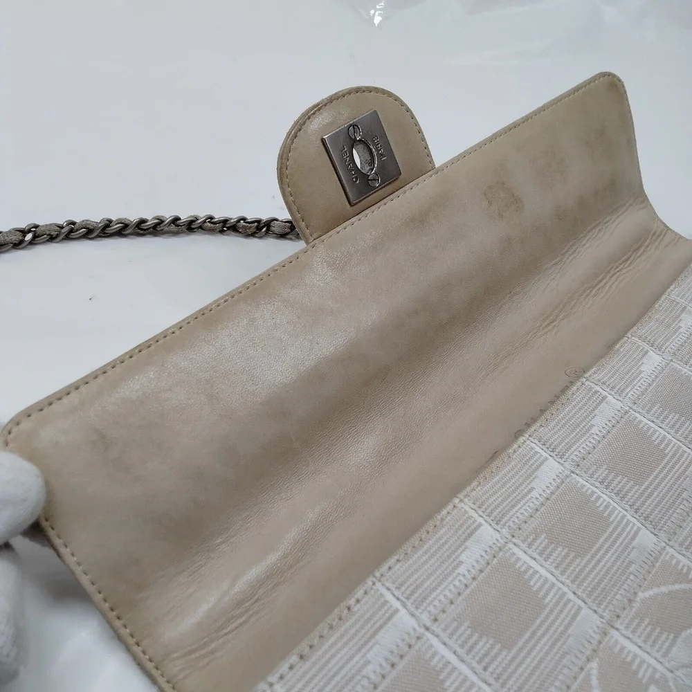 Chanel East West Canvas Shoulder Bag